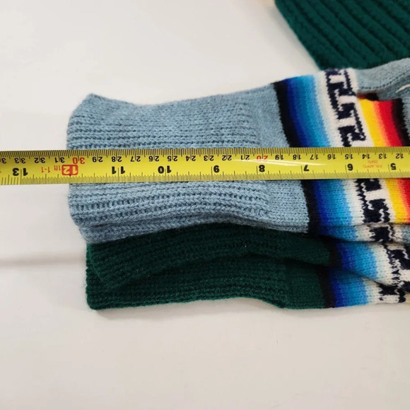 Geometric Beanie  & Gloves Sets Hand Knit Matching OS - Picture 9 of 12